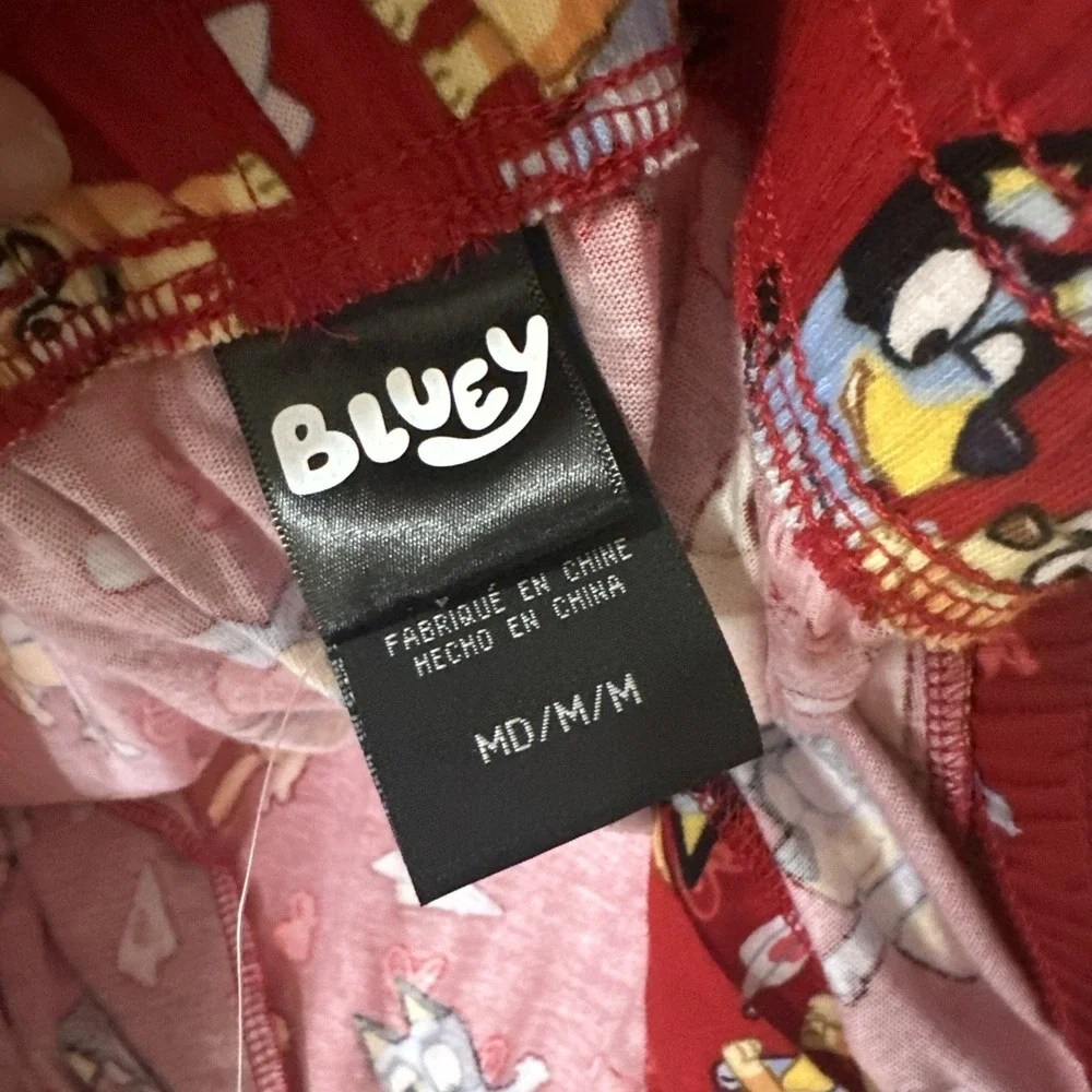 Bluey Red Disney Pajamas Pants Womens Size Medium Lounge‎ Sleep NWT - Picture 3 of 4